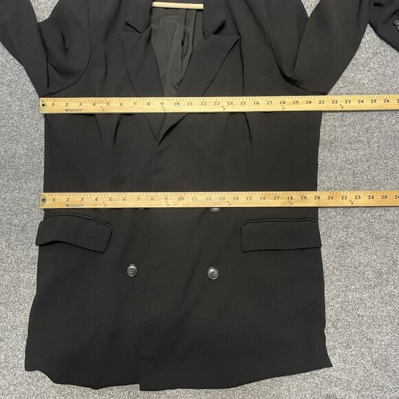 Rachel Zoe Black Blazer Coat XL Womens Workwear Preppy - Picture 7 of 8